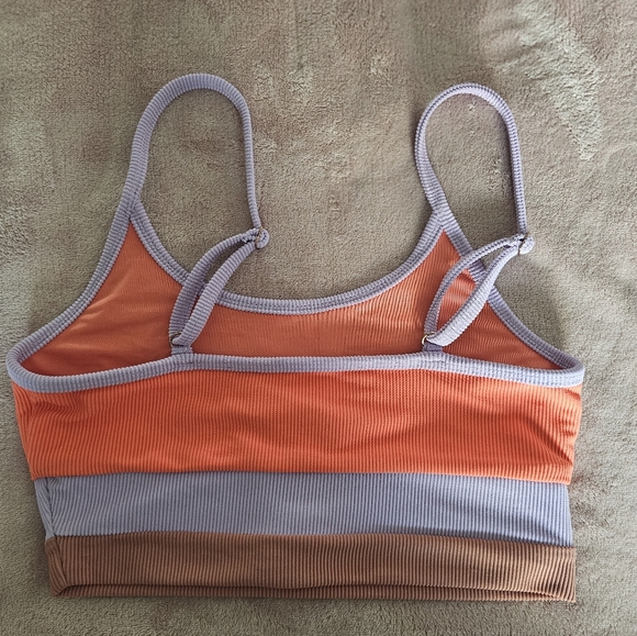 ☀️New Beach Riot Eva Ribbed Colorblock Bikini Top Small🌻 - Picture 6 of 6